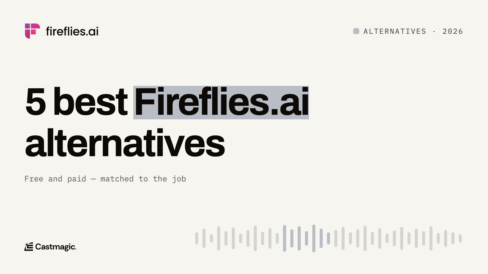 5 Best Fireflies.ai Alternatives in 2026 (Free and Paid)